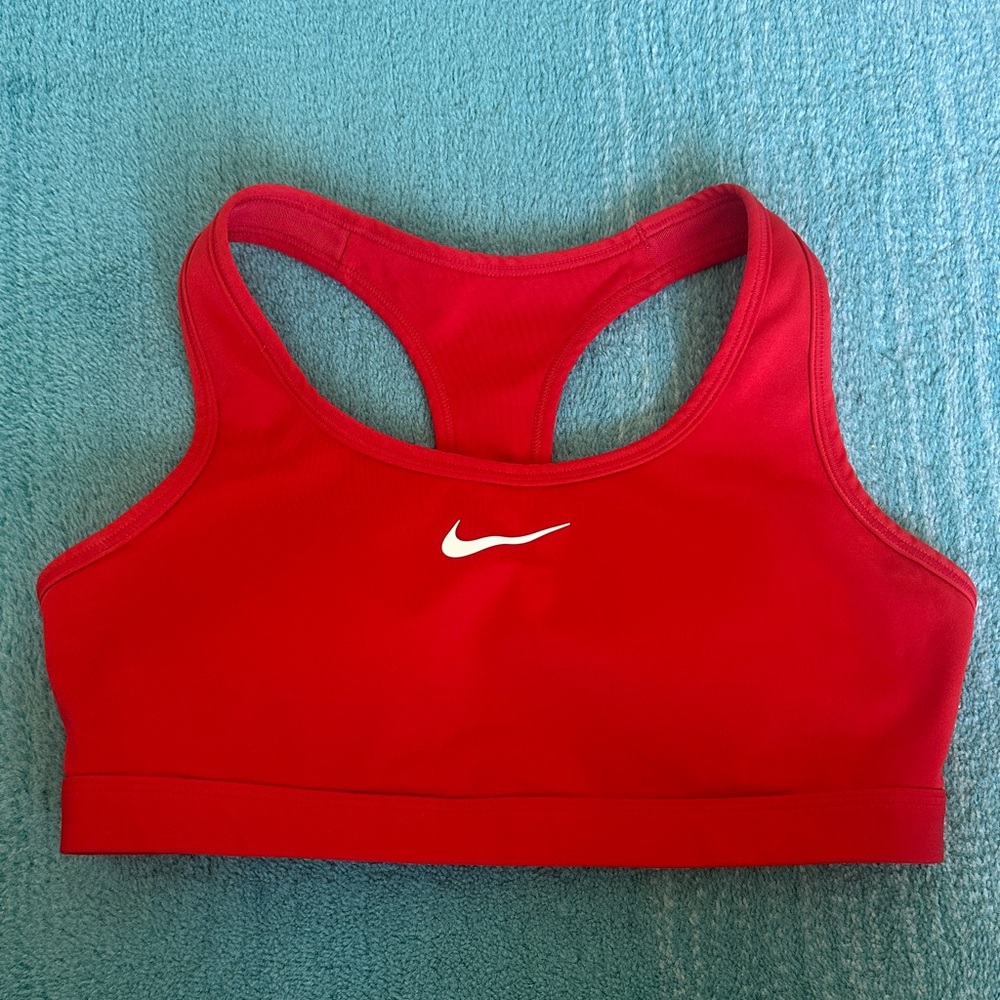 Nike Women's Red Racerback Sports Bra, size M